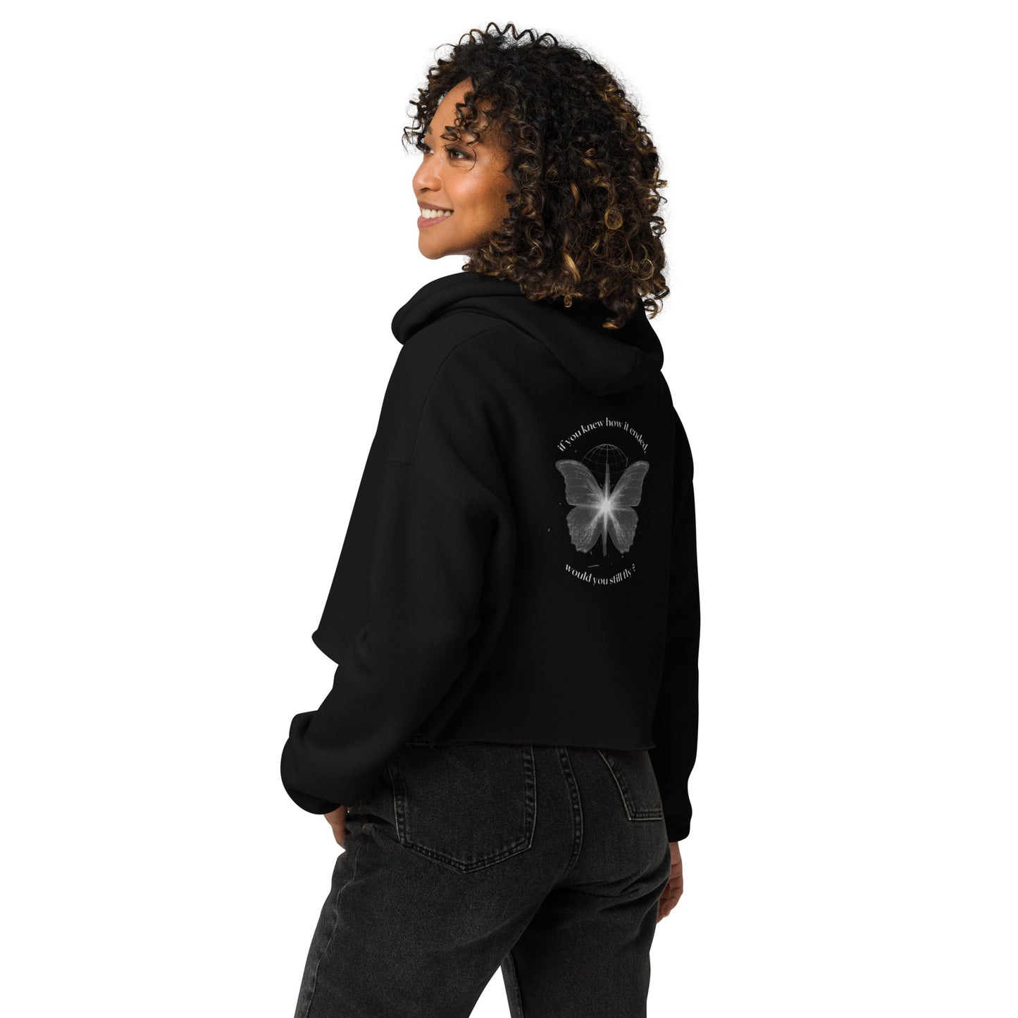 Selfish ButterFly Crop Hoodie